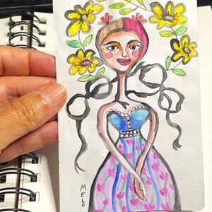 Florist Woman Painting